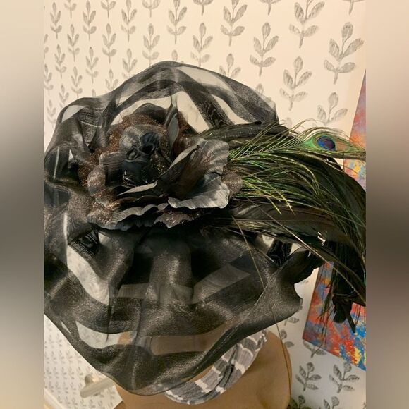 Judy Sharpe Collection Fascinator, derby hat headpiece.  Made in USA main image 7